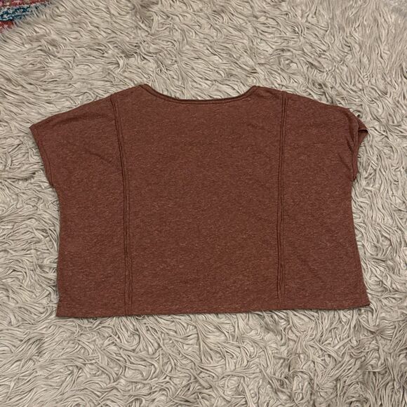 Max studio linen blend cropped T-shirt size small - Picture 4 of 4